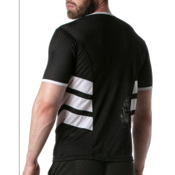 LEADER T-shirt en mesh LOADED Noir-Blanc